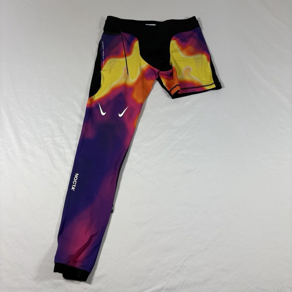 Nike NOCTA Drake Basketball Asymmetric Tights Multi-Color DA3934-010 Mens M READ